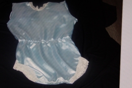 Blue Satin Romper Sleep suit